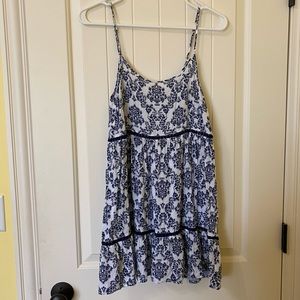 Altar’d State flowy blue and white dress